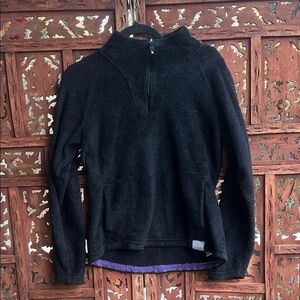 The North Face Black and Purple Fleece Pullover